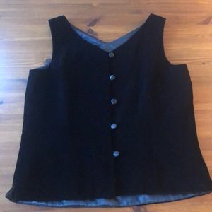 Talbots Petites, Velvet button up top, 2